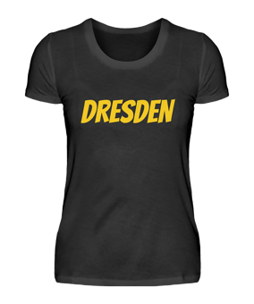 Damen T-Shirt "Dresden" Schwarz - schwarz