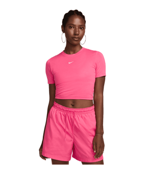 Nike Essential SLM Crop T-Shirt Damen Pink F629 - rosa