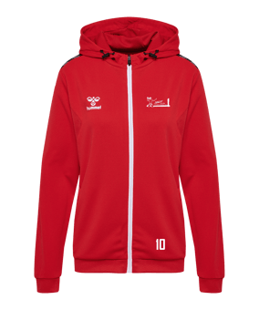 Hummel AUTHENTIC PL Kapuzenjacke Damen Rot F3062