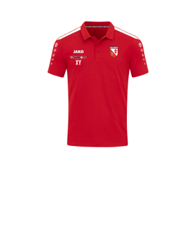 JAKO Power Poloshirt Kids Rot Weiss F100