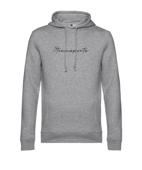 11teamsports Handwriting Hoody Grau Schwarz - grau