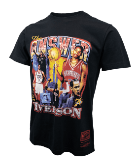 Mitchell and Ness NBA Philadelphia 76ers Vintage Iverson T-Shirt Schwarz - schwarz