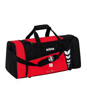 Erima Six Wings Sporttasche Gr. S Rot Schwarz