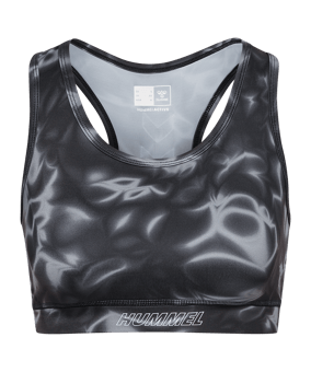 Hummel Te Twist Aop Sport-BH Damen Schwarz F2001 - schwarz