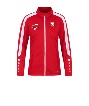 JAKO Power Polyesterjacke Damen Rot Weiss F100