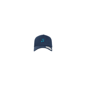 Merch 5 Panel Curved Snapback Cap Navy