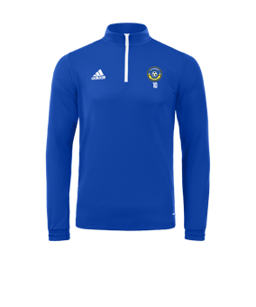 Sweat-shirt à col zippé mi-hauteur adidas Entrada 22 bleu blanc