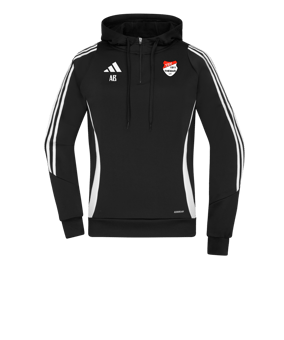 adidas Tiro 24 Hoody Damen Schwarz Weiss