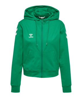 Hummel Go 2.0 Chevron Kapuzenjacke Damen Grün F6235 - gruen