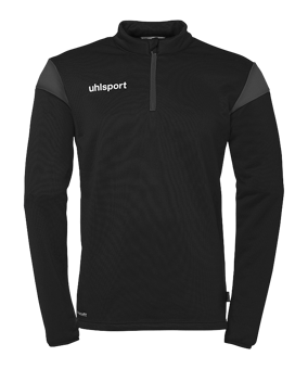 uhlsport Squad 27 HalfZip Sweatshirt Kids Schwarz Grau F11 - schwarz
