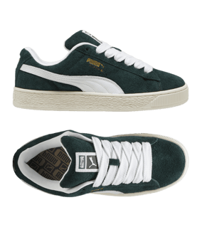 PUMA Suede XL Hairy Grün Weiss F02 - gruen