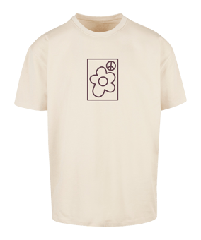 Mister Tee More Peace O T-Shirt Beige - beige