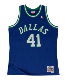 Mitchell and Ness NBA Dallas Mavericks 1998-1999 Dirk Nowitzki Swingman Trikot Blau - blau
