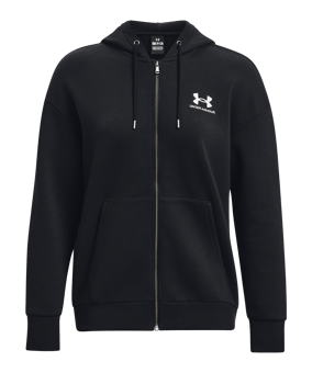 Under Armour Ess Fleece Kapuzenjacke Damen Schwarz - schwarz