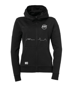 Kempa Status Kapuzenjacke Damen Schwarz F01