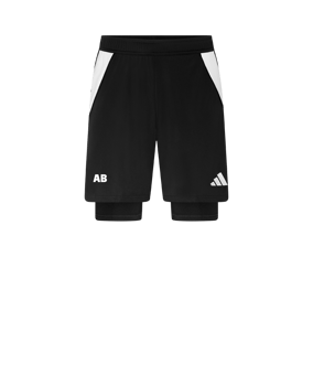 adidas Tiro 24 2in1 Short Schwarz Weiss