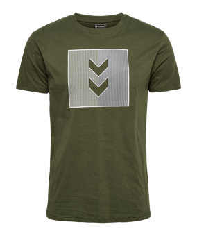 Hummel Active Stripe Co T-Shirt Grün F6453 - gruen