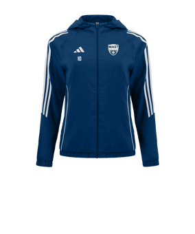 Veste coupe-vent adidas Tiro 24 femmes bleue blanche