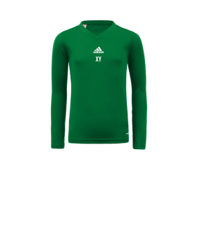 adidas Team Base Top langarm Kids Dunkelgrün
