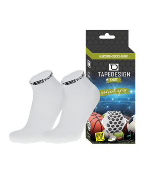 Tapedesign Gripsock Short Socken Weiss - weiss