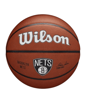 Wilson NBA Brooklyn Nets Basketball Indoorball Schwarz - braun