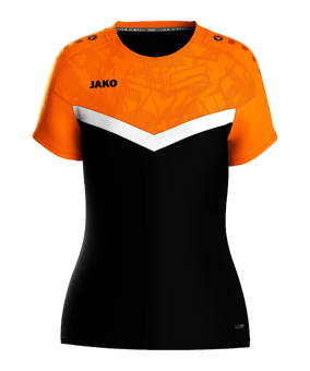 JAKO Icon T-Shirt Damen Schwarz Orange F807 - schwarz