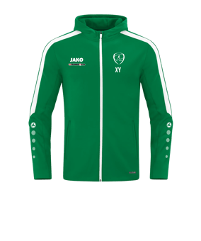 JAKO Power Kapuzenjacke Grün Weiss F200