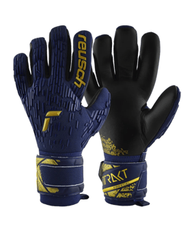 Reusch Attrakt Freegel Silver TW-Handschuhe Night Spark 2024 Blau Gold Schwarz F4411 - blau
