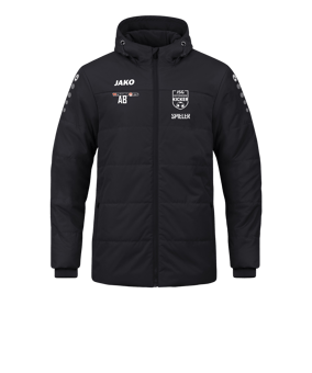 JAKO Team Coach Kapuzenjacke Schwarz F800