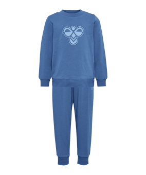 Hummel Mini Jersey Crewsuit Bee Trainingsanzug Kids Blau F7379 - blau