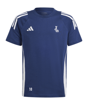 adidas Tiro 24 T-Shirt Kids Blau Weiss Hockey Logo