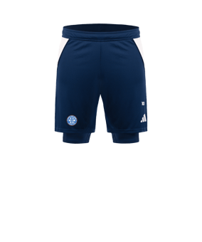 Short adidas Tiro 24 2en1 bleu blanc 