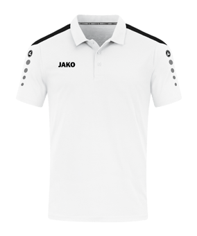 JAKO Power Poloshirt Weiss Schwarz F000 - weiss