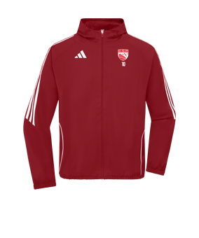Veste coupe-vent adidas Tiro 24 rouge blanche 