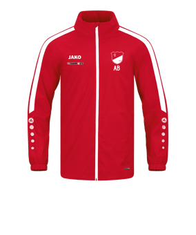 JAKO Power Allwetterjacke Rot Weiss F100