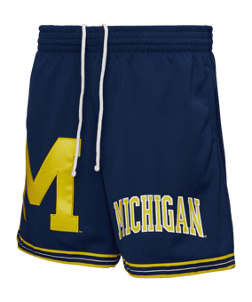 Mitchell and Ness NCAA Team Origins 7 Inch Mesh VNTG Logo University of Michigan Short Blau - blau