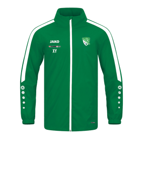 JAKO Power Allwetterjacke Grün Weiss F200