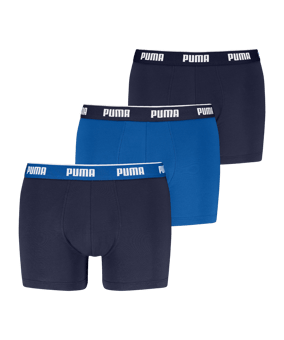 PUMA EVERYDAY BASIC 3er Pack Caleçon boxer Bleu C004 - bleu