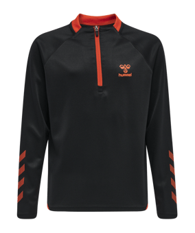 Hummel hmlGG12 HalfZip Sweatshirt Kids F2953 - schwarz