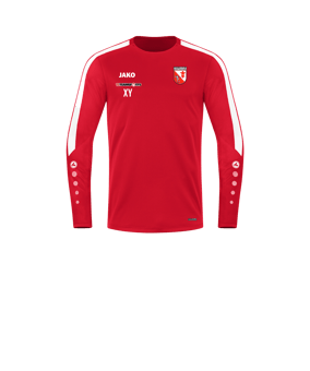 JAKO Power Sweatshirt Kids Rot Weiss F100