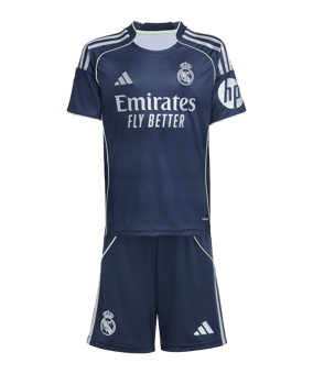 adidas Real Madrid Mini Trikot Set Away 2025/2026 Kids Blau - blau