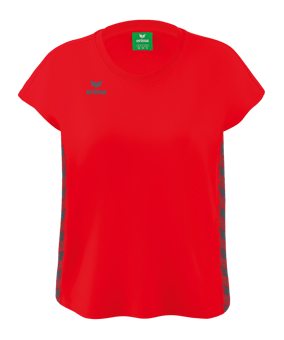 Erima Team Essential T-Shirt Damen Rot Grau - rot