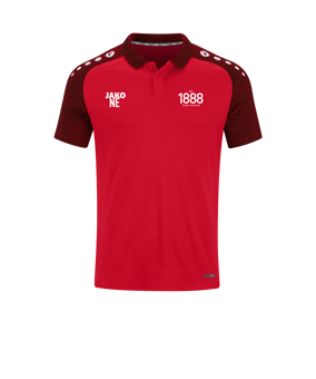 JAKO Performance Poloshirt Rot Schwarz F101