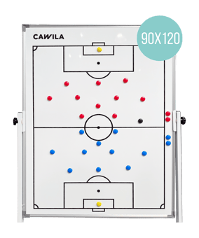 Cawila Taktiktafel Fussball inkl. Tasche| Size: 90 x 120 cm Weiss - weiss