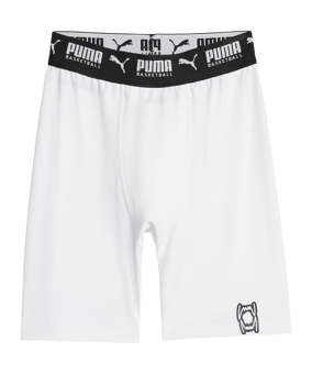 PUMA Hoops Team Short Tight Weiss F02 - weiss