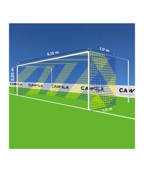 Cawila Tornetz 5,15x2,05m | Tiefe 1,0x1,0m | Maschenweite 12cm | Stärke 4mm | blau/gelb - blau