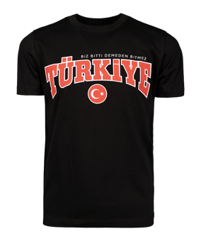 Nike TFF Türkei Biz Bitti Demeden Bitmez T-Shirt Kids Schwarz Ftffcz0909bitmezschwarz