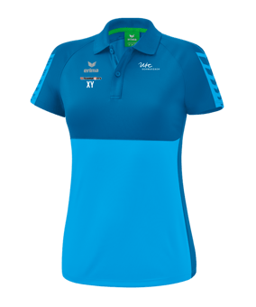 Erima Six Wings Poloshirt Damen Hellblau Türkis