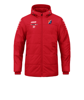 JAKO Team Coach Kapuzenjacke Rot F100