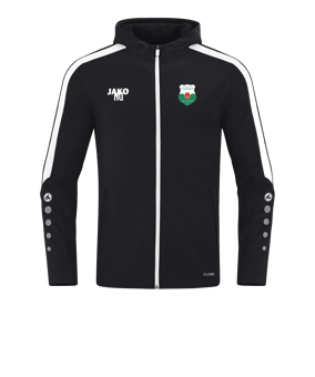 JAKO Power Kapuzenjacke Schwarz Weiss F800